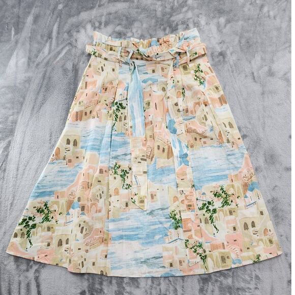 Her Destiny Dresses & Skirts - Her Destiny Petites Skirt Womens PM PETITE Pleated Paperbag Ruffled Waist Belted